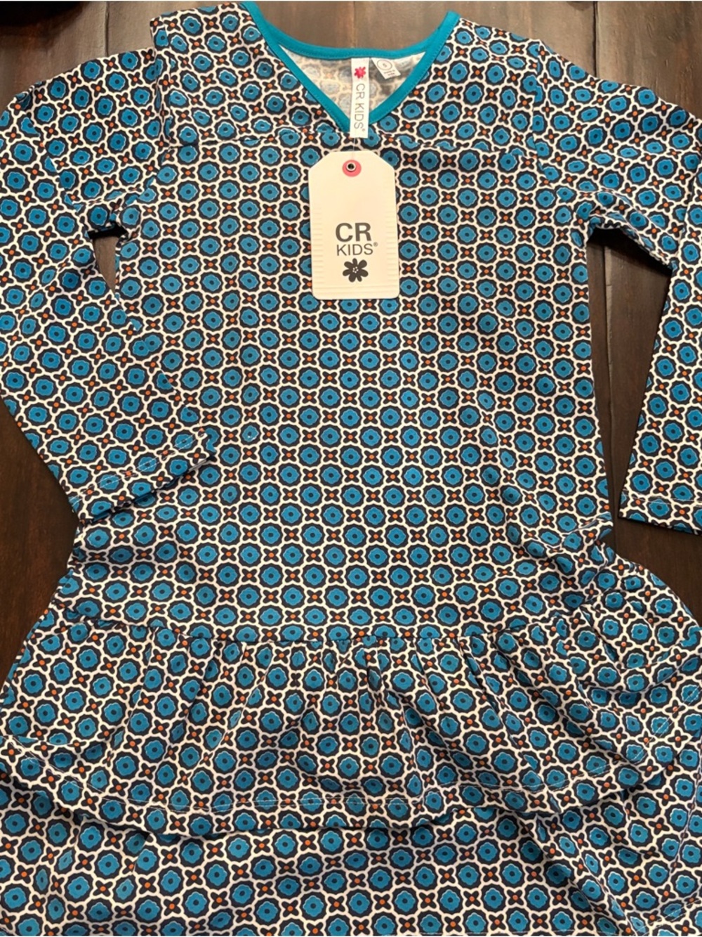 Girls Long-Sleeve Casual Layered Dress Size 5